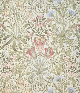 John Henry Dearle（1860-1932）がモリスアンドカンパニーのためにデザインしたペルシャの壁紙 作： John Henry Dearle