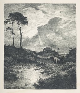 プレート 15. 牧歌的なシーン。  自然の写真。 J. H. Dell が木に描き、R. Paterson が彫刻した 30 点のオリジナル イラストのシリーズ。  ジョン・ヘンリー・デル 作： John Henry Dell