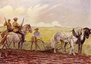 カナダ山地警察（カラーリトグラフ 作： John Henry Frederick (after) Bacon
