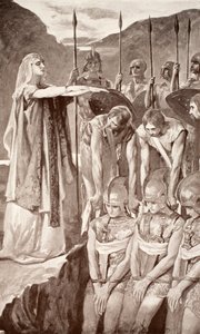 ディアドラの嘆き、チャールズスクワイアによる「ケルトの神話と伝説」のイラスト、1905年 作： John Henry Frederick Bacon