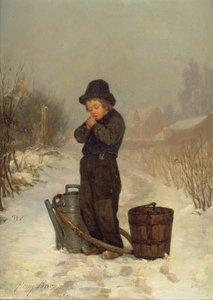 彼の手を温める、1867 作： John Henry Frederick Bacon