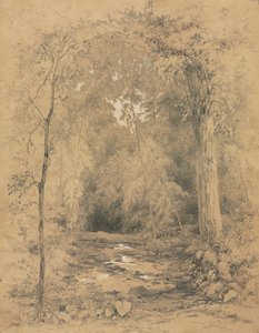 森のインテリア、c。 1870。 作： John Henry Hill