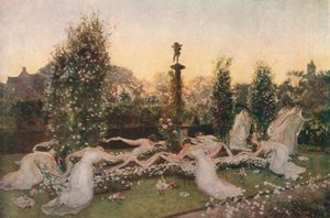 キューピッドガーデン、c1900、1912 作： John Henry Lorimer