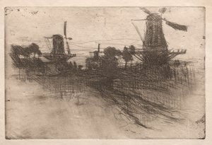夜、ドルドレヒト、1881-1883。 作： John Henry Twachtman