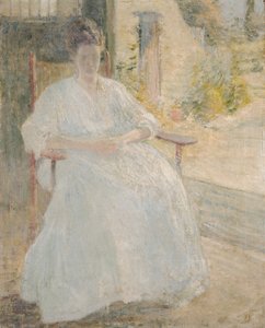 陽だまりの中の人物（アーティストの妻） 作： John Henry Twachtman