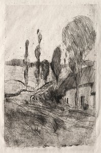 フランスの風景、ca。 1884-89。 作： John Henry Twachtman