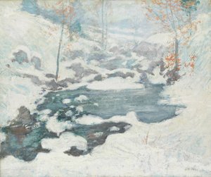 1889年頃の氷結 作： John Henry Twachtman