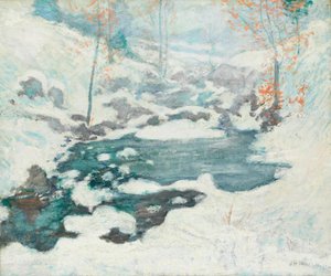Icebound, c. 1889. 作： John Henry Twachtman
