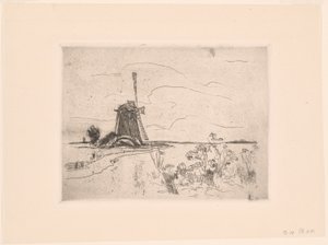 オランダの工場 作： John Henry Twachtman