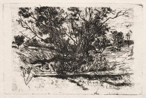 オハイオ州シンシナティの近く。 作： John Henry Twachtman
