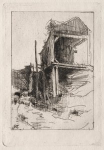 オールドミル、ブランチビル、コネチカット州。 作： John Henry Twachtman