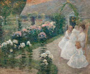 テラスで、カリフォルニア。 1890年から1900年。 作： John Henry Twachtman