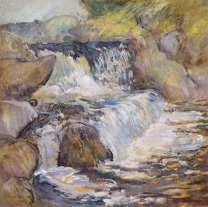 カスケード、1889年 作： John Henry Twachtman