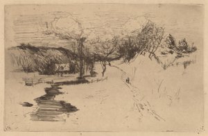 冬、エイボンデール 作： John Henry Twachtman