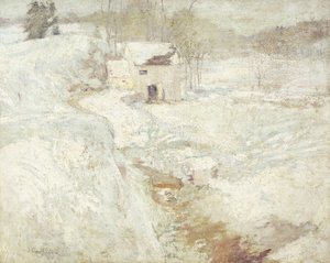 冬の風景、1890インチ 作： John Henry Twachtman