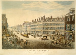 ブロードウェイ、ニューヨーク、パブ。 1850 作： John Hill