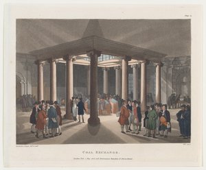 石炭交換、1808 年 5 月 1 日、1808 年 5 月 1 日。 作： John Hill