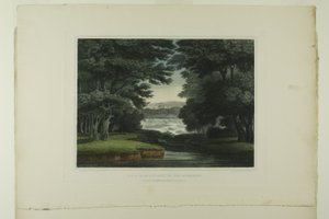 ミシシッピ川のセント アンソニーの滝、アメリカの風景の美しい景色の最初の数のプレート 7 作： John Hill