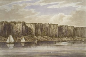 Palisades No.19、ハドソンリバー・ポートフォリオ、1823-24。 作： John Hill