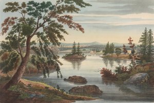 View Near Fort Miller No.10（後にNo.9に変更） of The Hudson River Portfolio, 1822. 作： John Hill