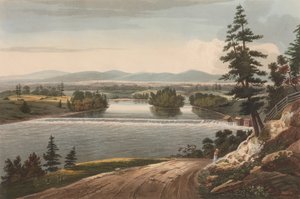 ハドソン川ポートフォリオのサンディ ヒル No. 7 付近の眺め、1822 年から 23 年。 作： John Hill