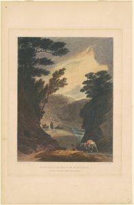 Schuylkillの滝の近くを見る 作： John Hill, after Joshua Shaw