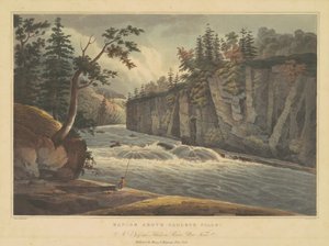 ハドリーの滝の上の急流 作： John Hill, after William Guy Wall