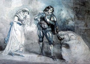 未亡人と彼女の娘と一緒のピエールデュテレール、シュヴァリエドベヤード（1476- 1524） 作： John Hodges Benwell