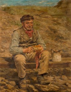 ランチを食べる職人、1886-87年 作： John Hodgson Campbell