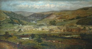 パレスハウスからのヘブデンブリッジ、フェアフィールド、1869 作： John Holland