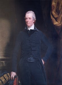 イギリスの政治家で首相のウィリアム・ピットの肖像（1805年）。   作： John Hoppner