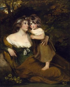 ダーン伯爵夫人とその娘、エリザベスブライ夫人、1795年 作： John Hoppner