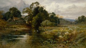 サリー州ドーキングの近く（キャンバスに油彩） 作： John Horace Hooper