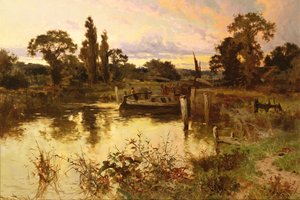 夕暮れの川 作： John Horace Hooper