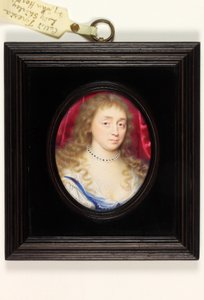 テレジアという名の女性 レディ・シャーリー（水彩・ベラム 作： John Hoskins