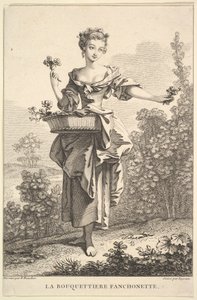 フラワー ガールのファンショネット、1741 年から 63 年。 作： John Ingram