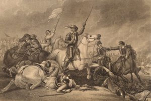 マーストン・ムーアの戦いでのクロムウェル」1886年 作： John J Crew