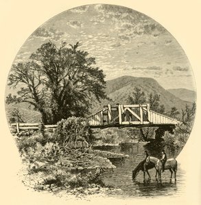 カナン近くのブラックベリー・リバーのオールド・ブリッジ」、1874年。   作： John J. Harley
