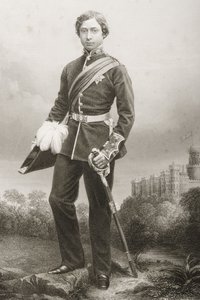 1860年にロンドンで出版された「著名な人物の応接室、第2巻」の写真からDJパウンドが彫刻したアルバートエドワード（1841-1910） 作： John Jabez Edwin Paisley Mayall