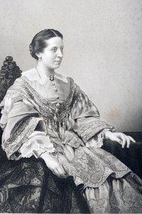 1860年にロンドンで出版された「著名な人物の応接室、第2巻」の写真からDJパウンドによって彫刻されたクララノヴェッロ（1818〜1908年） 作： John Jabez Edwin Paisley Mayall