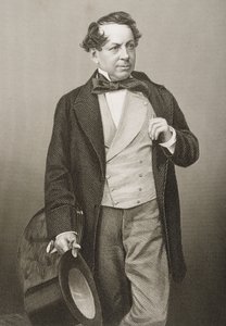 John Baldwin Buckstone（1802-79）は、1860年にロンドンで出版された「著名な人物の応接室、第2巻」の写真からDJパウンドによって彫刻されました。 作： John Jabez Edwin Paisley Mayall