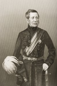 ジョンフォックスバーゴイン卿（1782-1871）は、DJパウンドが「著名な人物の応接室、第2巻」の写真から1860年にロンドンで出版したものを彫刻したものです。 作： John Jabez Edwin Paisley Mayall