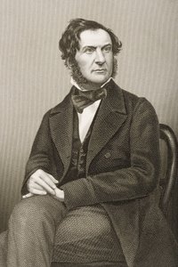 ウィリアム・エワートグラッドストーン（1809-98）は、DJパウンドが「著名な人物の応接室、第2巻」の写真から1860年にロンドンで出版したものを彫刻したものです。 作： John Jabez Edwin Paisley Mayall