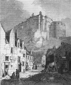 エジンバラ城、1843年、1845年 作： John Jackson