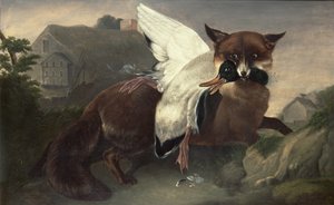キツネとガチョウ 1835年頃 油彩・カンヴァス
