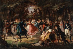 パブリックボール、1818年。 作： John James Chalon