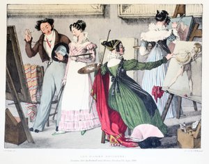 Les Dames Artistes、RodwellおよびMartinによる出版、1820年 作： John James Chalon