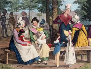 乳母、1820 作： John James Chalon