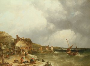 エタプルの海岸、1853年 作： John James Wilson