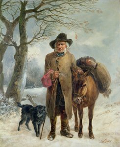 冬の燃料を集める（オイル） 作： John Jesse Barker